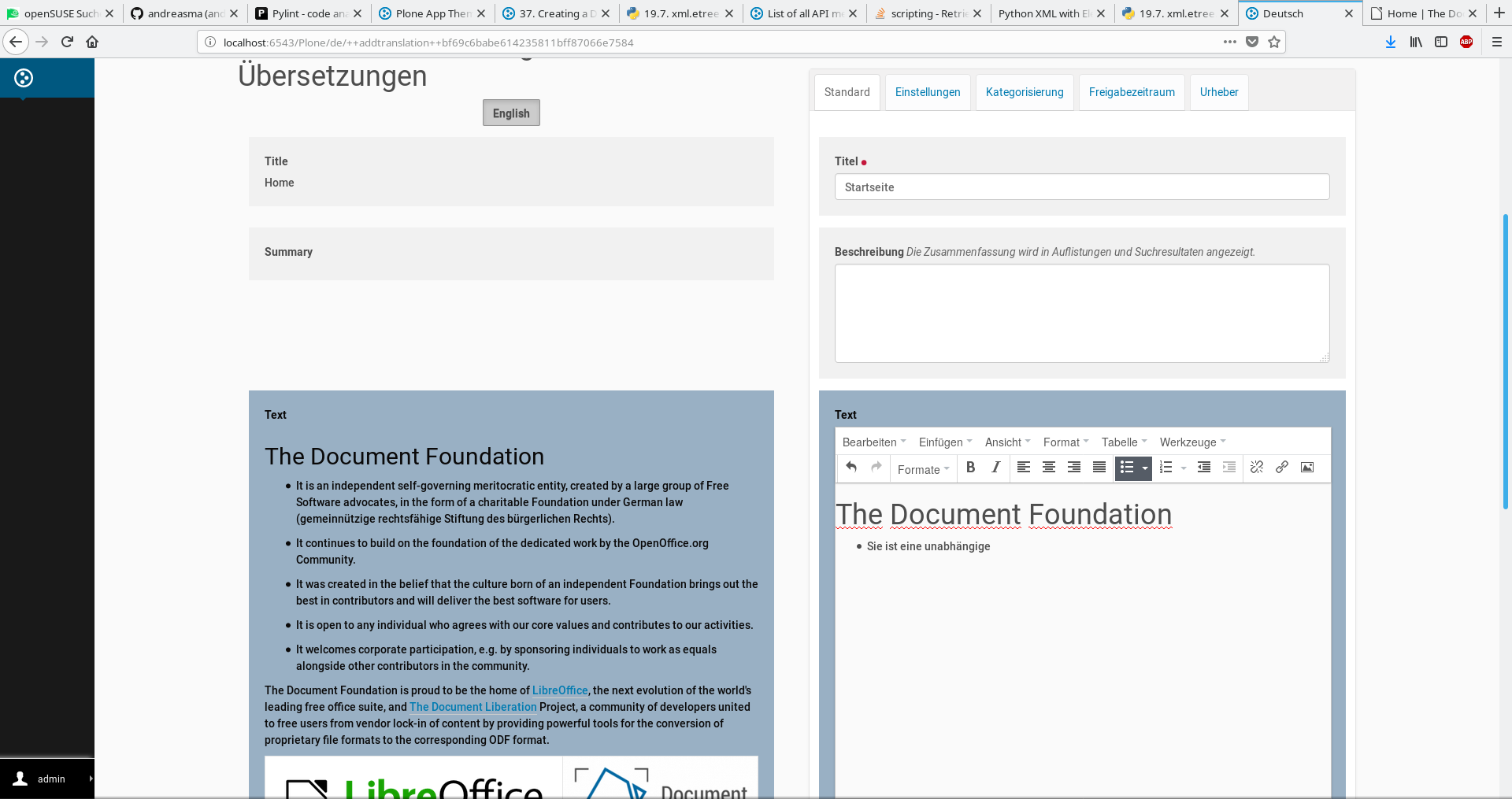 Gave Plone 5 2 On Python 3 Another Try Homepage Von Andreas Mantke